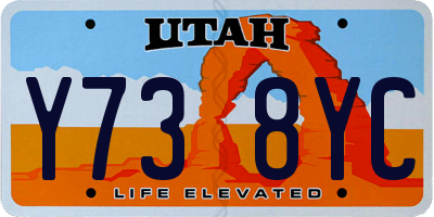 UT license plate Y738YC