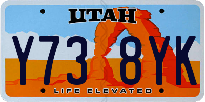 UT license plate Y738YK