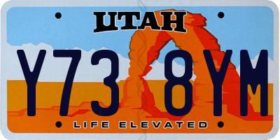 UT license plate Y738YM