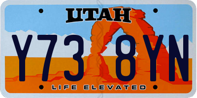 UT license plate Y738YN