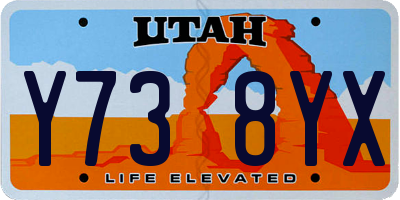 UT license plate Y738YX