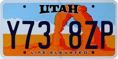 UT license plate Y738ZP