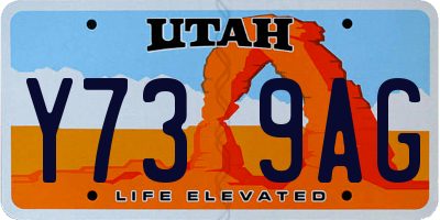 UT license plate Y739AG