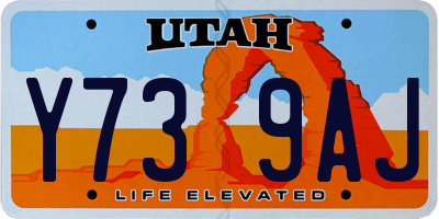 UT license plate Y739AJ