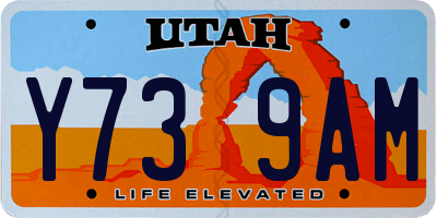 UT license plate Y739AM