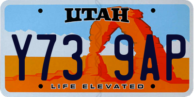 UT license plate Y739AP