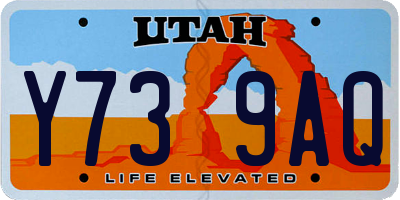 UT license plate Y739AQ
