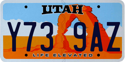 UT license plate Y739AZ