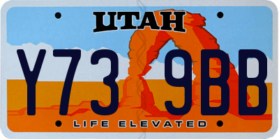 UT license plate Y739BB