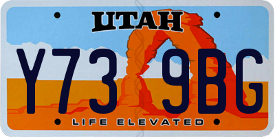 UT license plate Y739BG
