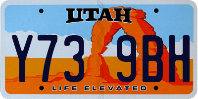 UT license plate Y739BH