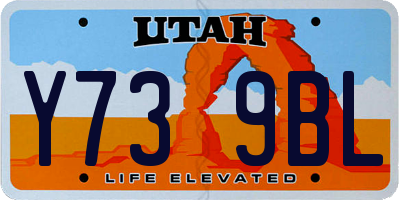 UT license plate Y739BL