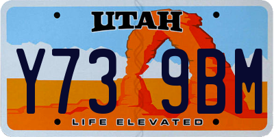 UT license plate Y739BM