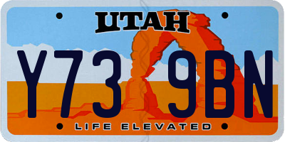 UT license plate Y739BN