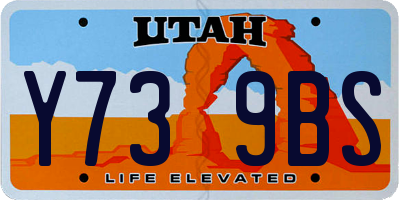 UT license plate Y739BS