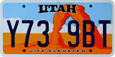 UT license plate Y739BT