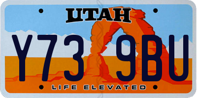 UT license plate Y739BU