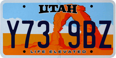 UT license plate Y739BZ