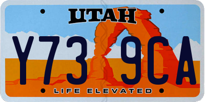 UT license plate Y739CA