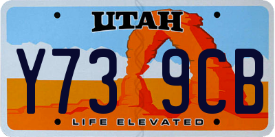 UT license plate Y739CB