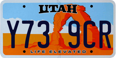UT license plate Y739CR
