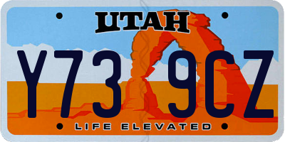 UT license plate Y739CZ