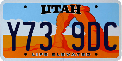 UT license plate Y739DC