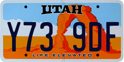 UT license plate Y739DF