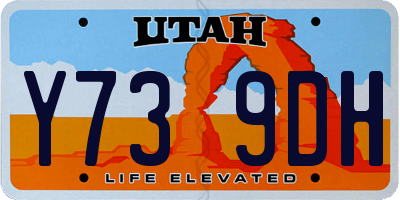 UT license plate Y739DH