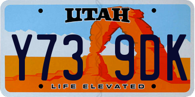 UT license plate Y739DK