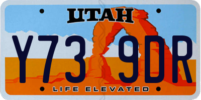 UT license plate Y739DR