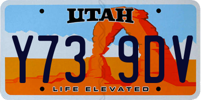 UT license plate Y739DV
