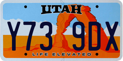 UT license plate Y739DX