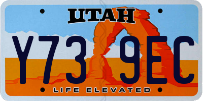 UT license plate Y739EC