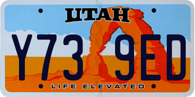 UT license plate Y739ED