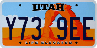 UT license plate Y739EE