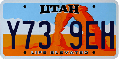 UT license plate Y739EH