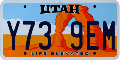UT license plate Y739EM