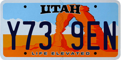 UT license plate Y739EN