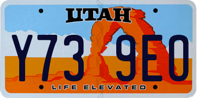 UT license plate Y739EO
