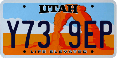 UT license plate Y739EP