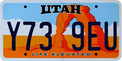 UT license plate Y739EU