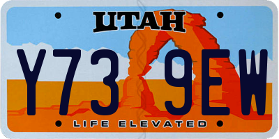 UT license plate Y739EW