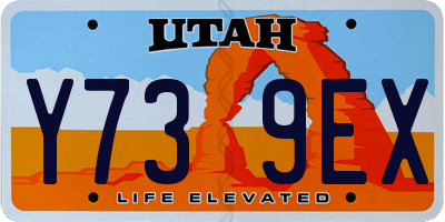 UT license plate Y739EX