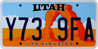 UT license plate Y739FA