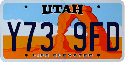 UT license plate Y739FD