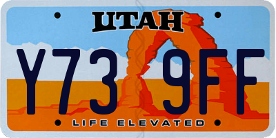UT license plate Y739FF