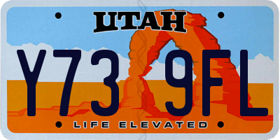 UT license plate Y739FL