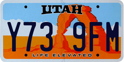 UT license plate Y739FM