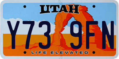 UT license plate Y739FN